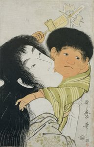 Yama-Uba e Kintoki (stampa su legno)